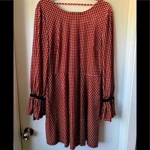 Red Houndstooth baby doll mini